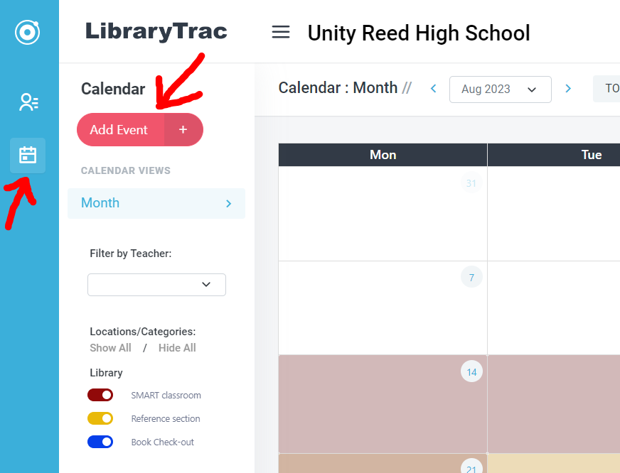 library schedule step 1